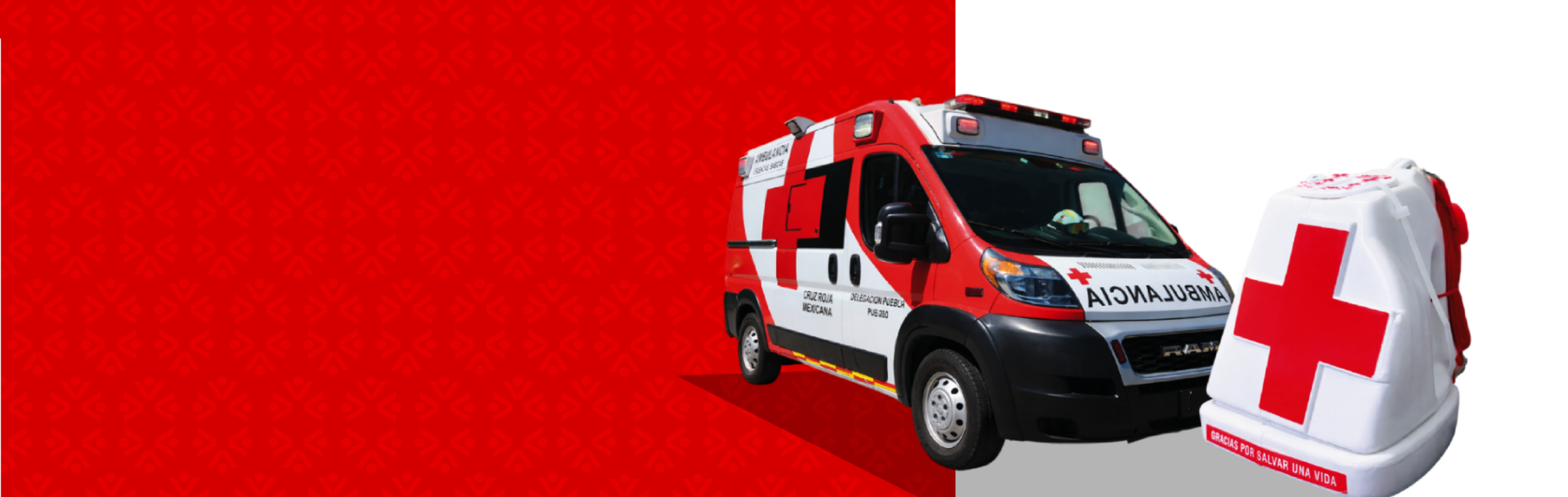 Ambulancia y Ánfora Cruz Roja